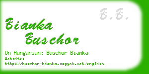 bianka buschor business card